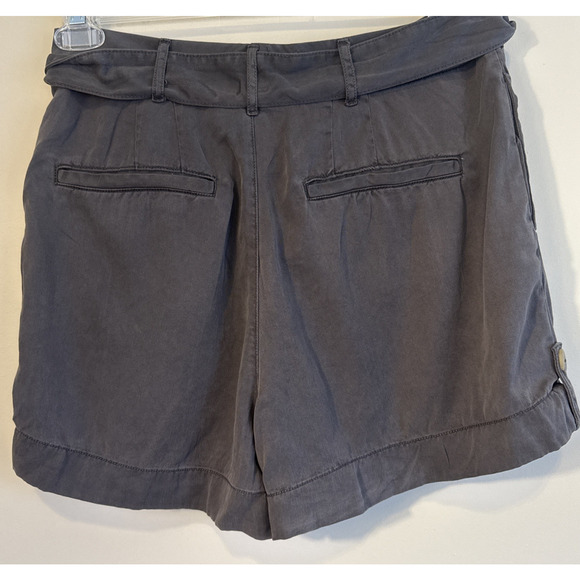Nicole Miller Women's Belted Shorts Pockets Vintage Look Size 10 Gray NWT - Picture 4 of 10
